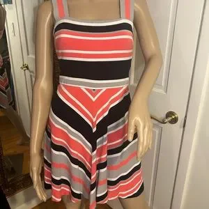 Banana Republic | Dresses | Milly For Banana Republic Striped Fit Flare  Dress Size 2p | Poshmark